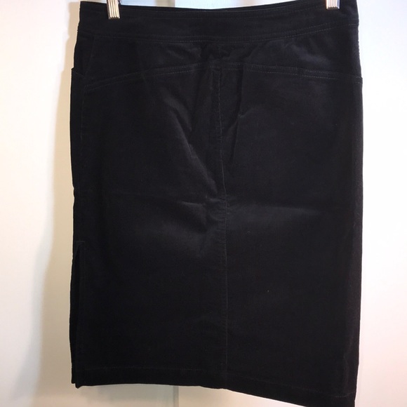 J.Crew Black Micro Corduroy Pencil Skirt Side Slit - Picture 4 of 7